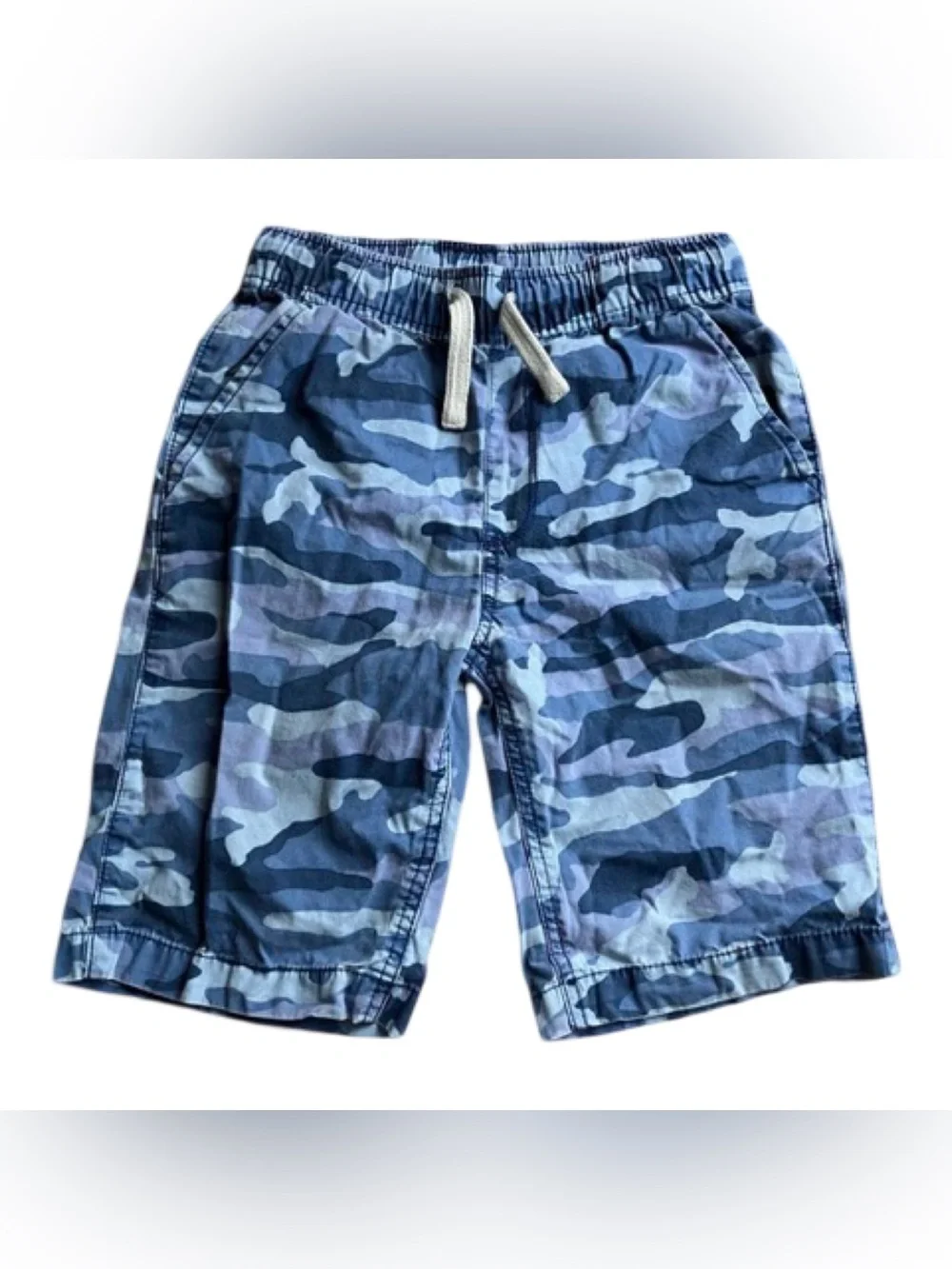 Boys Camouflage Blue Urban Shorts Sz 10 Pockets Stretch Children’s Place Summer